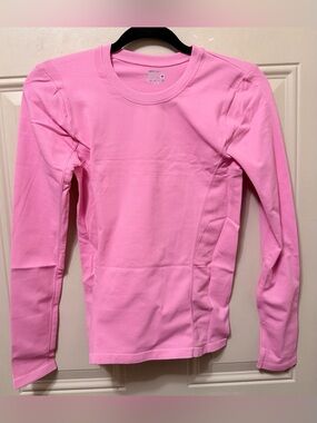 MRIGNT Long Sleeved Pink Knit Athletic or Exercise pullover Top